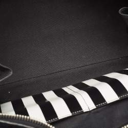 Marc Jacobs Black/White Leather Small Striped Prince Antonia Satchel