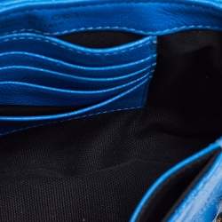 Pre Owned Marc Jacobs Blue Quilted Leather Flap Shoulder Bag