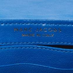 Pre Owned Marc Jacobs Blue Quilted Leather Flap Shoulder Bag