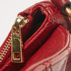 Marc Jacobs Red Quilted  Leather The Small Single Flap Bag