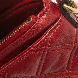 Marc Jacobs Red Quilted  Leather The Small Single Flap Bag