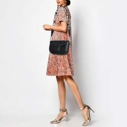 Pre Owned Marc Jacobs Black Leather Large J Marc Saddle Bag