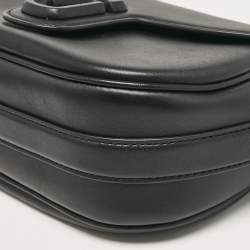 Pre Owned Marc Jacobs Black Leather Large J Marc Saddle Bag