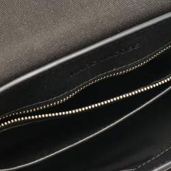 Pre Owned Marc Jacobs Black Leather Large J Marc Saddle Bag