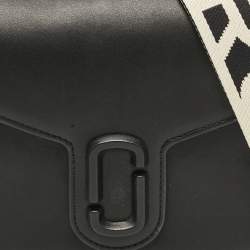 Pre Owned Marc Jacobs Black Leather Large J Marc Saddle Bag