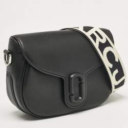 Pre Owned Marc Jacobs Black Leather Large J Marc Saddle Bag