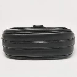 Pre Owned Marc Jacobs Black Leather Large J Marc Saddle Bag