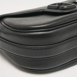 Pre Owned Marc Jacobs Black Leather Large J Marc Saddle Bag