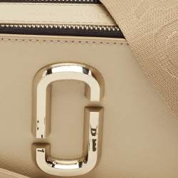 Marc Jacobs Beige Patent Leather Snapshot Camera Crossbody Bag