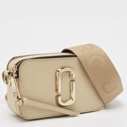 Marc Jacobs Beige Patent Leather Snapshot Camera Crossbody Bag