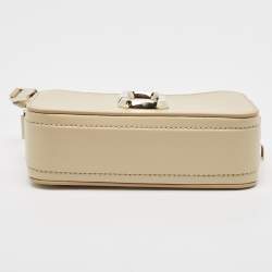 Marc Jacobs Beige Patent Leather Snapshot Camera Crossbody Bag