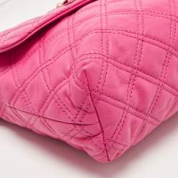 Marc Jacobs Pink Quilted Leather Large Single Shoulder Bag