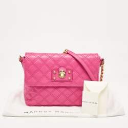 Marc Jacobs Pink Quilted Leather Large Single Shoulder Bag