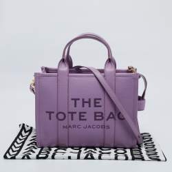 Pre Owned Marc Jacobs Purple Leather Medium The Tote Bag