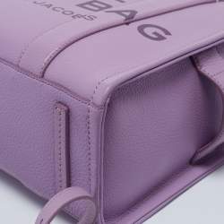 Pre Owned Marc Jacobs Purple Leather Medium The Tote Bag