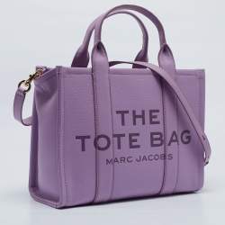 Pre Owned Marc Jacobs Purple Leather Medium The Tote Bag