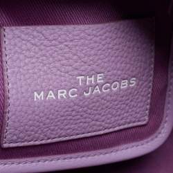 Pre Owned Marc Jacobs Purple Leather Medium The Tote Bag