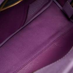 Pre Owned Marc Jacobs Purple Leather Medium The Tote Bag