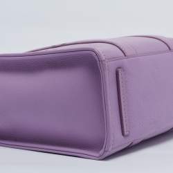 Pre Owned Marc Jacobs Purple Leather Medium The Tote Bag