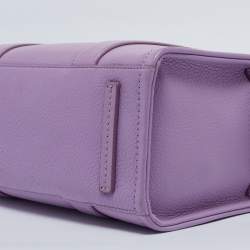 Pre Owned Marc Jacobs Purple Leather Medium The Tote Bag