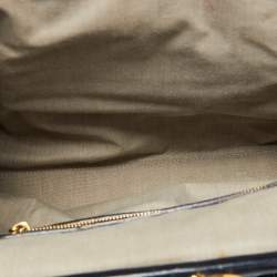 Pre Owned Marc Jacobs Navy Blue Quilted Leather Stam Satchel