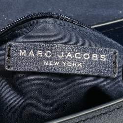 Pre Owned Marc Jacobs Navy Blue Leather Mini Rider Crossbody Bag
