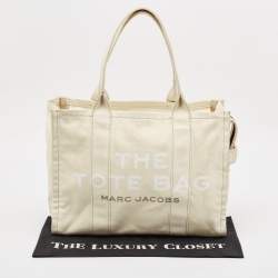 Marc Jacobs Cream Canvas Large The Tote Bag