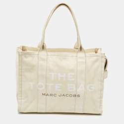 Marc Jacobs Cream Canvas Large The Tote Bag