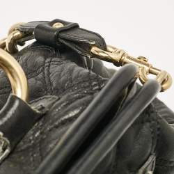Marc Jacobs Black Quilted Leather Stam Satchel
