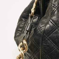 Marc Jacobs Black Quilted Leather Stam Satchel