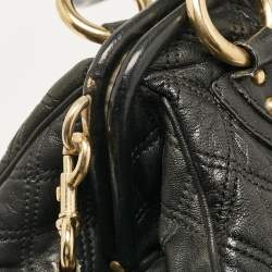 Marc Jacobs Black Quilted Leather Stam Satchel