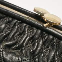 Marc Jacobs Black Quilted Leather Stam Satchel
