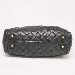 Marc Jacobs Black Quilted Leather Stam Satchel