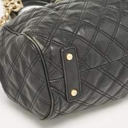 Marc Jacobs Black Quilted Leather Stam Satchel