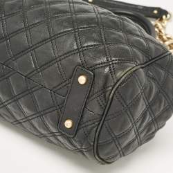 Marc Jacobs Black Quilted Leather Stam Satchel