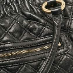 Marc Jacobs Black Quilted Leather Stam Satchel