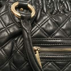 Marc Jacobs Black Quilted Leather Stam Satchel