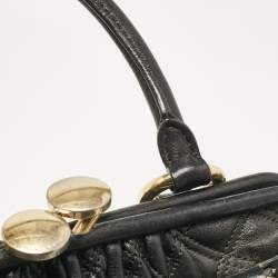 Marc Jacobs Black Quilted Leather Stam Satchel