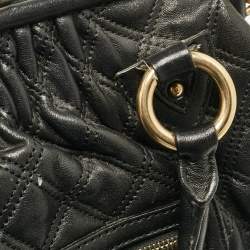 Marc Jacobs Black Quilted Leather Stam Satchel