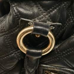 Marc Jacobs Black Quilted Leather Stam Satchel
