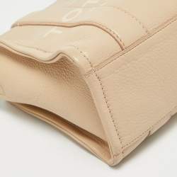 Marc Jacobs Beige Leather Small The Tote Bag