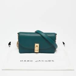 Marc Jacobs Teal Green Leather Jane Wallet On Chain