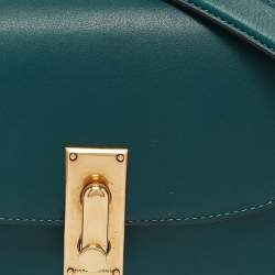 Marc Jacobs Teal Green Leather Jane Wallet On Chain