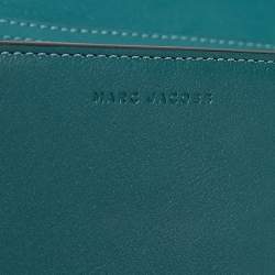 Marc Jacobs Teal Green Leather Jane Wallet On Chain