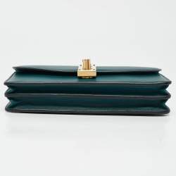 Marc Jacobs Teal Green Leather Jane Wallet On Chain