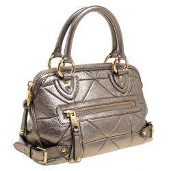Pre Owned Marc Jacobs Gold Quilted Leather Satchel 