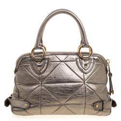 Pre Owned Marc Jacobs Gold Quilted Leather Satchel 