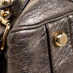 Pre Owned Marc Jacobs Gold Quilted Leather Satchel 