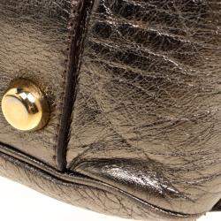 Pre Owned Marc Jacobs Gold Quilted Leather Satchel 