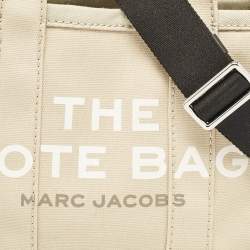 Marc Jacobs Beige/Light Green Canvas Small The Tote Bag
